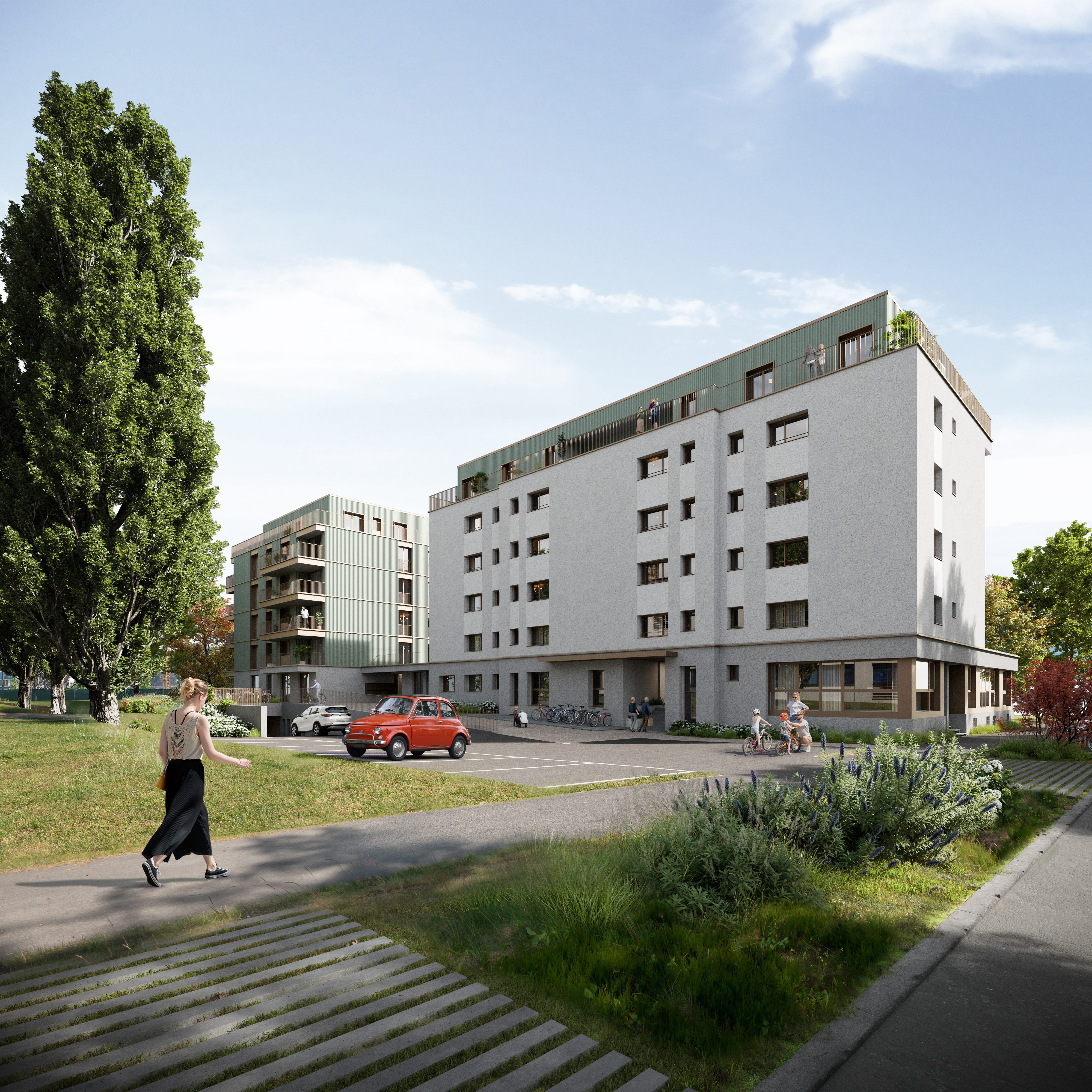 Façade et entrée — Bois 8 Ecublens